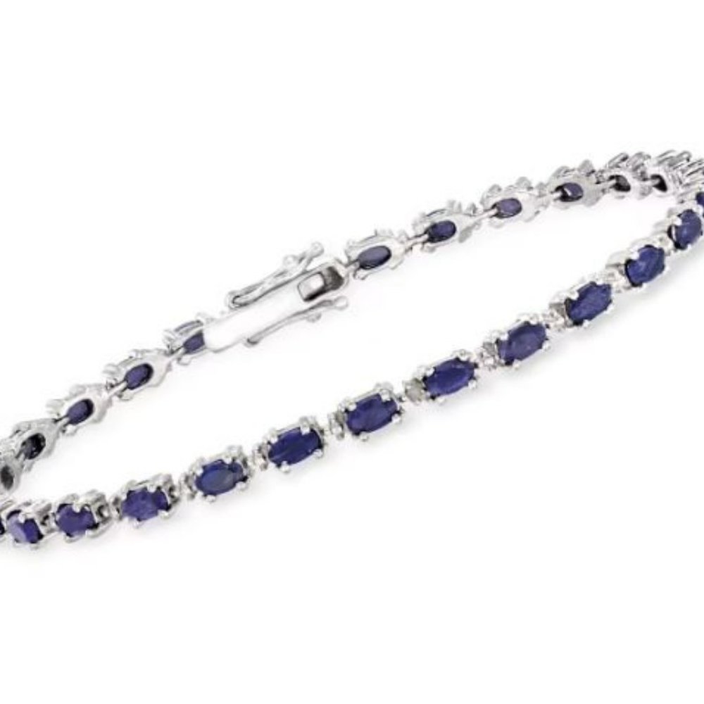 Lab-Created Sapphire Tennis Bracelet